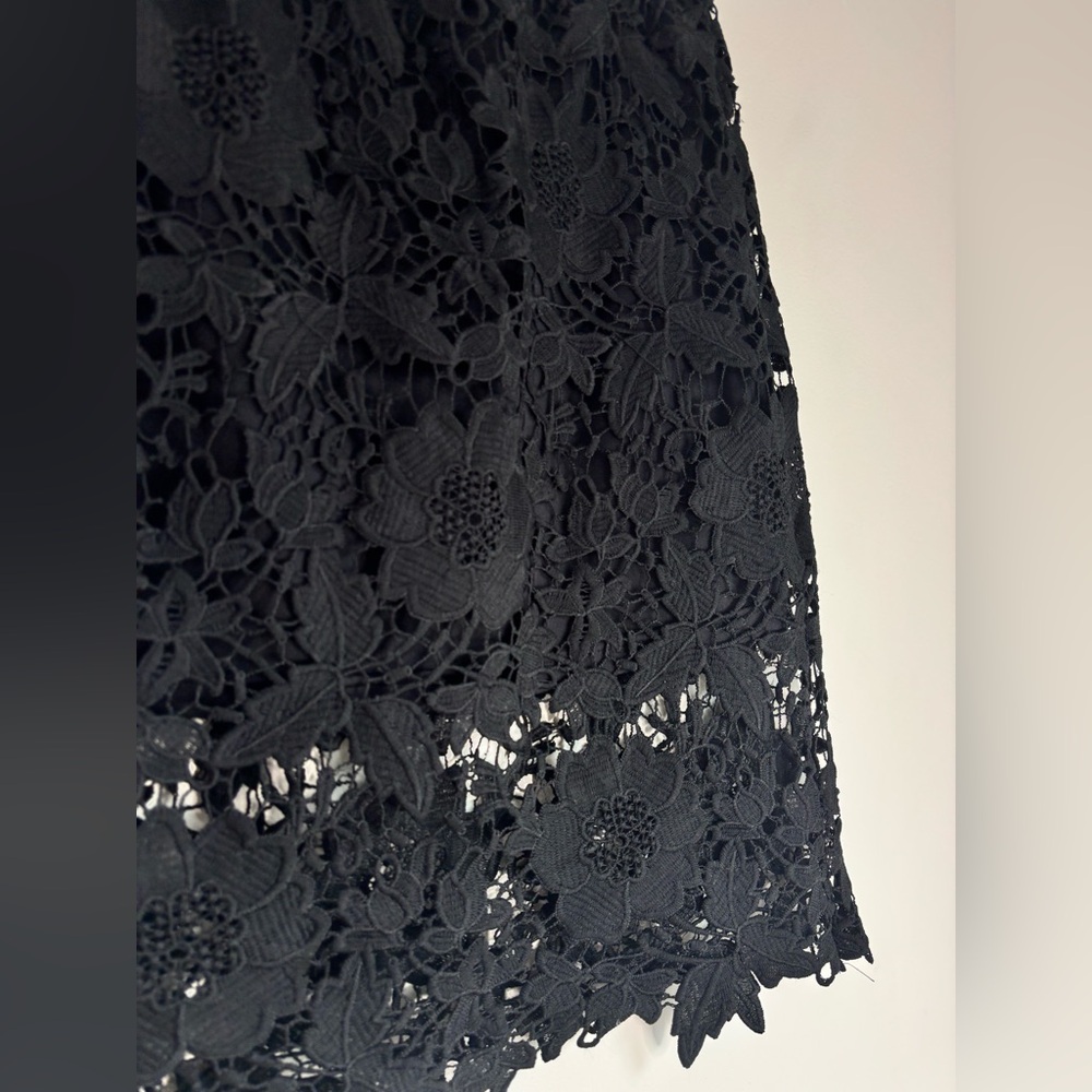 Sans Souci Black Floral Lace Pencil Skirt - Picture 2 of 3